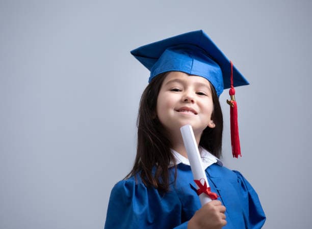 Happy kid learning to code